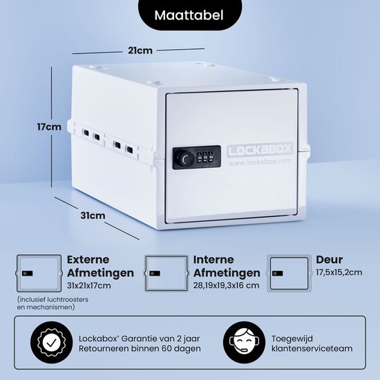 Boîte verrouillable pour medicaments, 37.8x22.3x23.8cm, adapté à l