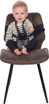 Dooky Travel chair - Meeneem Reis Kinderstoel - Zwart/Grijs melange - 6-36 maanden - 5-punts harnasgordel - Compact opvouwbaar