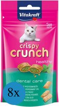 Vitakraft Crispy Crunch - Pepermuntolie - Tandverzorging voor Kat - 8 x 60gr