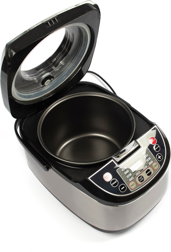 DKProducts Multicooker zilver 5 Liter Multicooker 10in1 snelkookpan bol