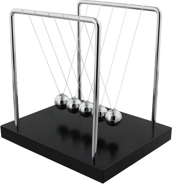 Newton cradle XL - Hoogwaardige Newton Pendel - Pendulum - Ballen - Kantoor - Decoratie - Natuurkunde - Accessoires - Bureau