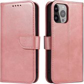 Iphone 15 Plus hoesje - Magnetisch - Roze - Book Case en Back Cover
