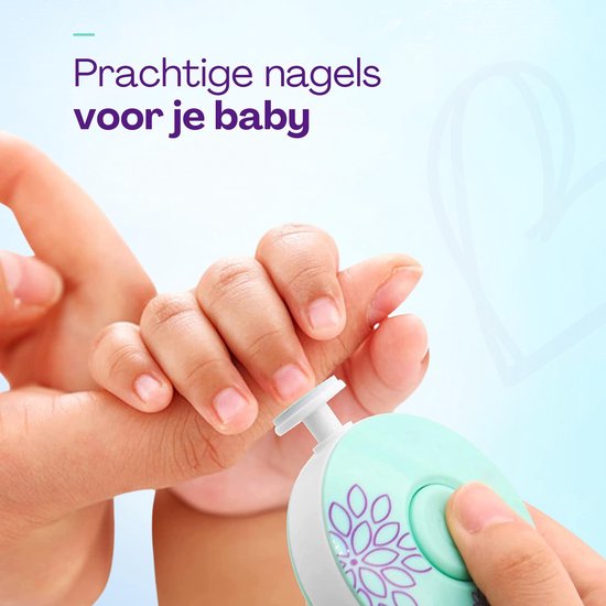 Christian Deluxe® Elektrische Baby Nagelvijl Mint Groen - Baby Nagelknipper - Manicure Set Baby - Nagelschaartje - 6 Vijlen - Incl. Batterij van Christian Deluxe — afbeelding 3