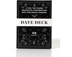 Date vragenspel - 50 kaarten - Liefde - Date Kaarten - Romantisch - Conversatie - Praten - Sensueel - Mindfulness -Verschillende kaarten - Verliefd - Hart - Restaurant - Spark - Speelkaarten -