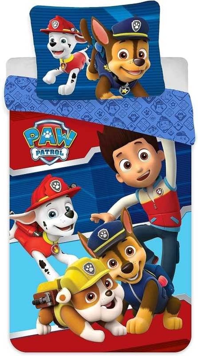 Paw Patrol Dekbedovertrek - Eenpersoons - PAW dekbed - 140 x 200 centimeter