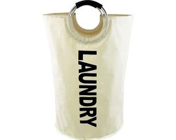 Wasmand - Waszak - Laundry basket - Opvouwbaar - 81L - Off White