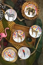 Asir - Cake Serving Set (6 stuks) - Multicolor - 21 x 21 x 2 cm