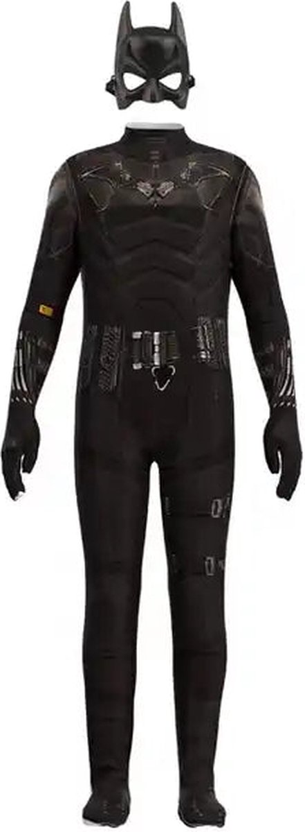 Superheldendroom - Batman 2 met cape - 128/134 (7/8 Jaar) - Verkleedkleding - Superheldenpak