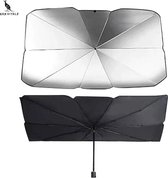 San Vitale® - Auto zonnescherm - Zon wering - Inklapbaar - Autoraam scherm - Compacte parasol - UV bescherming - Zonbescherming autoramen Zilver/Zwart