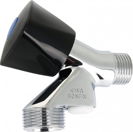 BONFIX 70487 Beluchterkraan met keerklep en zwarte knop