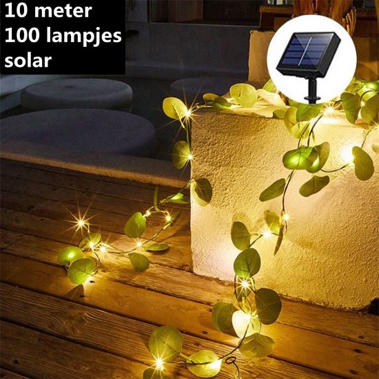 Xtraworks-LED lamp op zonne solar lichtslingers Eucalyptus 10 meter 100 lampen