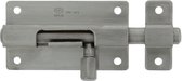 AMIG schuifslot/plaatgrendel - RVS - 2.5 x 3.7cm - Inox matte afwerking - deur - schutting - hek