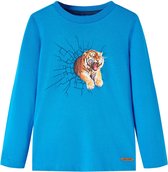 vidaXL-Kindershirt-met-lange-mouwen-tijgerprint-140-kobaltblauw