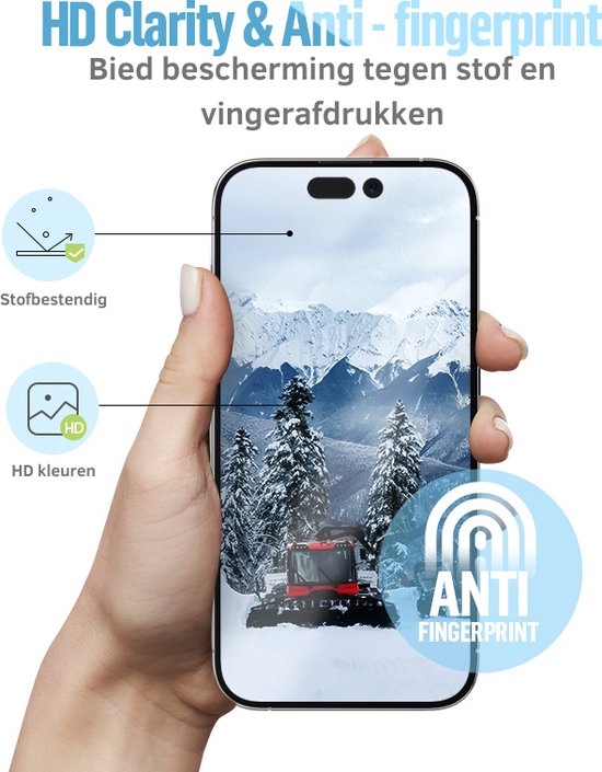 BLUEO Gorilla Glass Film - Protecteur d'écran adapté à iPhone 15 Pro Max - avec Kit d'installation