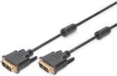 DIGITUS DVI-kabel - DVI-D (18+1) - Full HD - 2m - Single Link, 60Hz, 2xFerriet - Compatibel met monitor, TV, PC