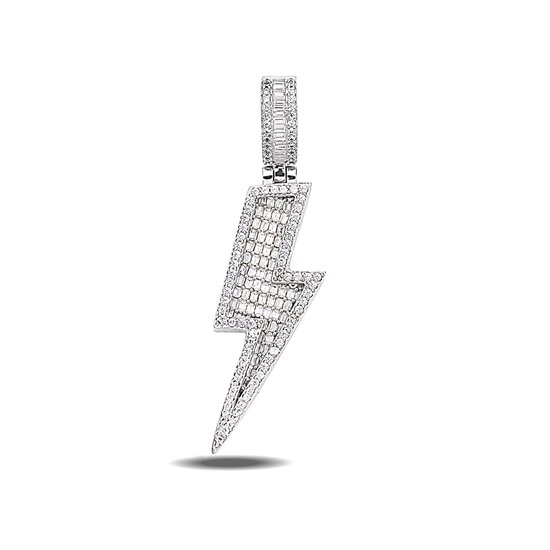 Juwelier Zwartevalk zilveren (gerhodineerd) bliksem hanger - 24.262