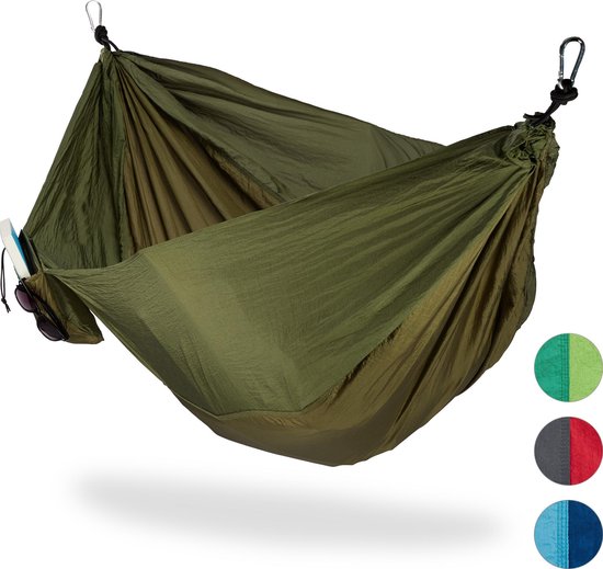 Relaxdays hangmat outdoor - XXL - hang mat 2 personen - extreem licht  camping - tot... | bol.com