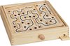 Afbeelding van het spelletje relaxdays houten doolhof spel met 2 balletjes - behendigheidsspel - balansspel - bordspel