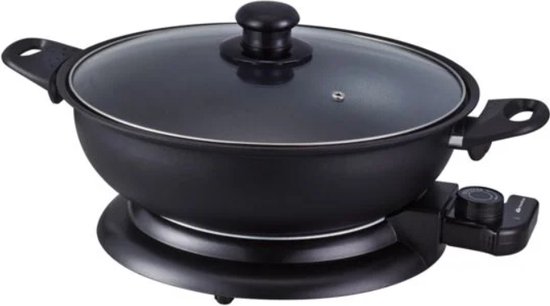 Mandine Elektrische Wok - 1400 W - Zwart