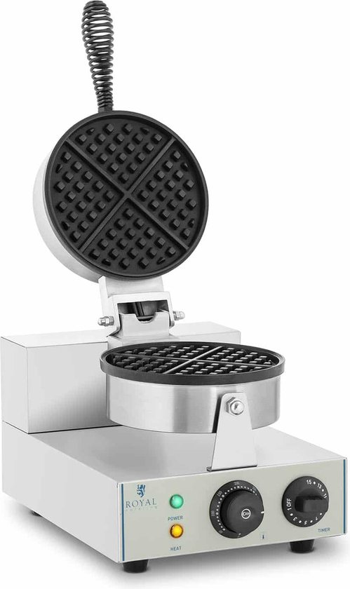 Royal Catering Wafelijzer – 1 x 1300 watt – Rond