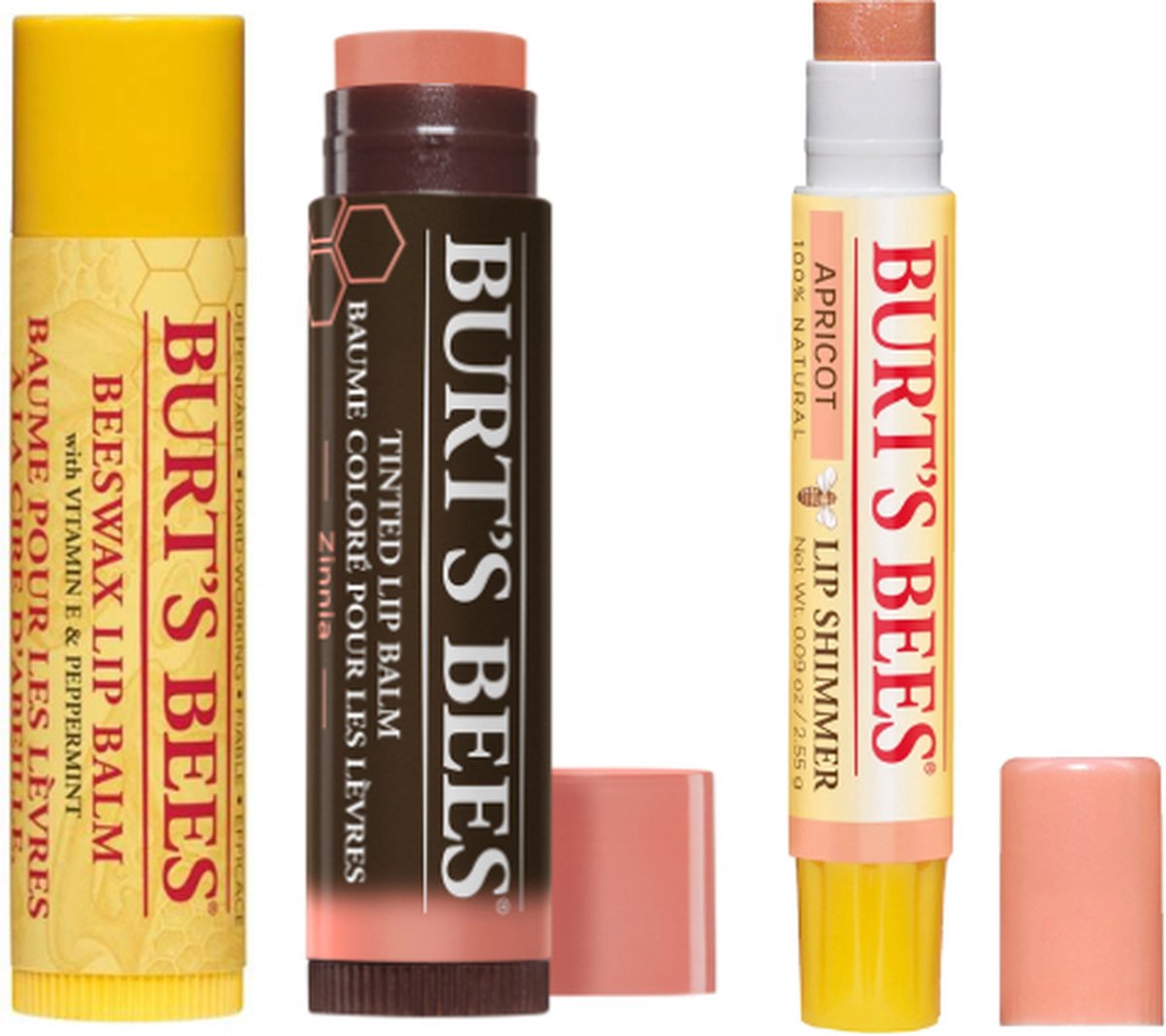 Goedkoopste Burt's Bees Cadeauset Lip Balm Apricot / Zinnia