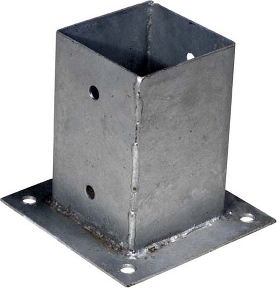 Foto: Wovar paalhouder op plaat 9 x 9 x 14 cm per stuk