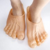 Grappige voeten slippers - Anti stress zool - Tenen - One size - Volwassenen - Cadeau