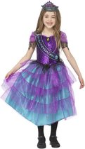 Smiffy's - Heks & Spider Lady & Voodoo & Duistere Religie Kostuum - Miss Halloween Prinses Van Het Heksenbal - Meisje - Blauw, Paars - Small - Halloween - Verkleedkleding