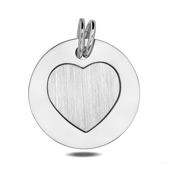 Juwelier Zwartevalk zilveren hanger met uitgesneden hart - 24.076