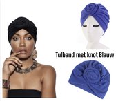 Cabantis Tulband met Knot - Hoofddeksel - Islamitisch - Tulband - Muts - Cabantis - Blauw