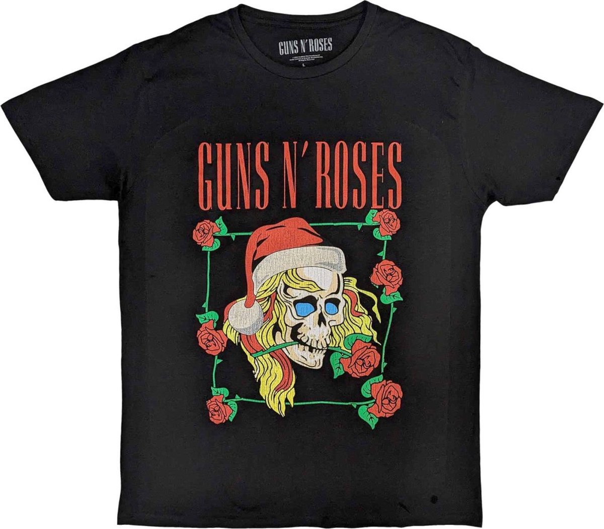 Guns N' Roses - Holiday Skull Heren T-shirt - S - Zwart