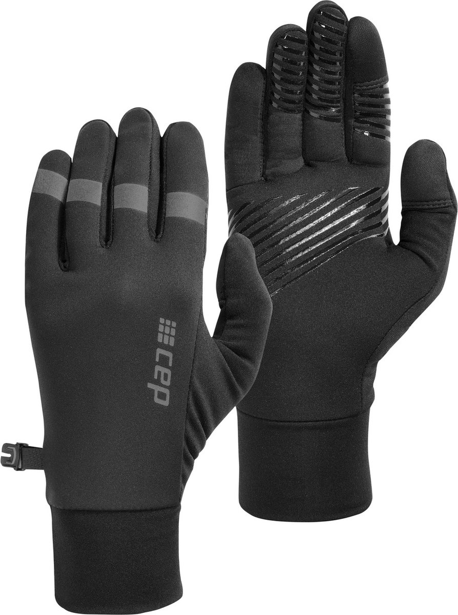 CEP cold weather hardloophandschoenen - zwart - S