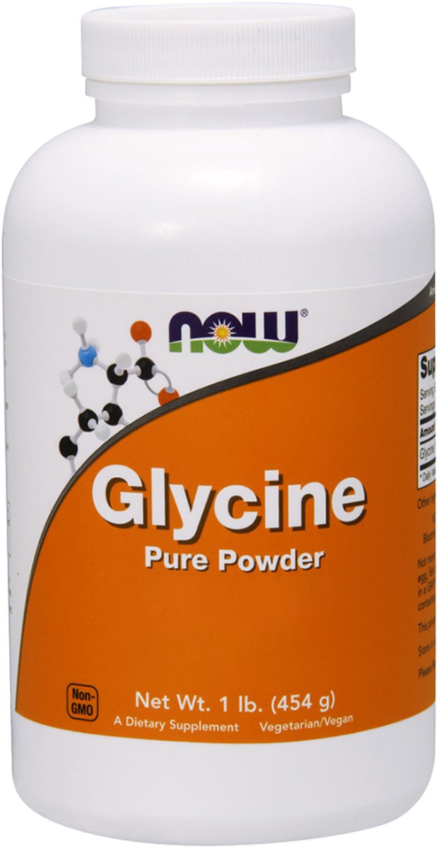 Glycine - Pure Powder - 454 grams - NOW Foods - Now