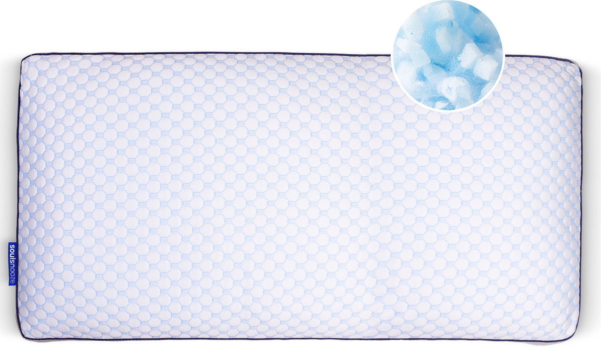 Soulsnooze® Memory Foam Hoofdkussen Dawn- Aanpasbaar Design – Hoofdkussens Nekklachten - Geschikt voor rug-, zij- en buikslapers - Versnipperd Traagschuim - 40x80cm