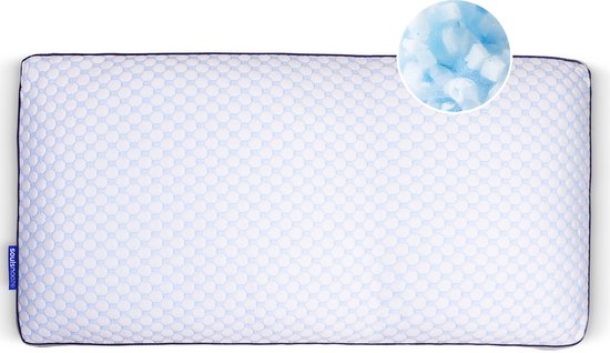 Soulsnooze® Memory Foam Hoofdkussen Dawn- Aanpasbaar Design – Hoofdkussens Nekklachten - Geschikt voor rug-, zij- en buikslapers - Versnipperd Traagschuim - 40x80cm