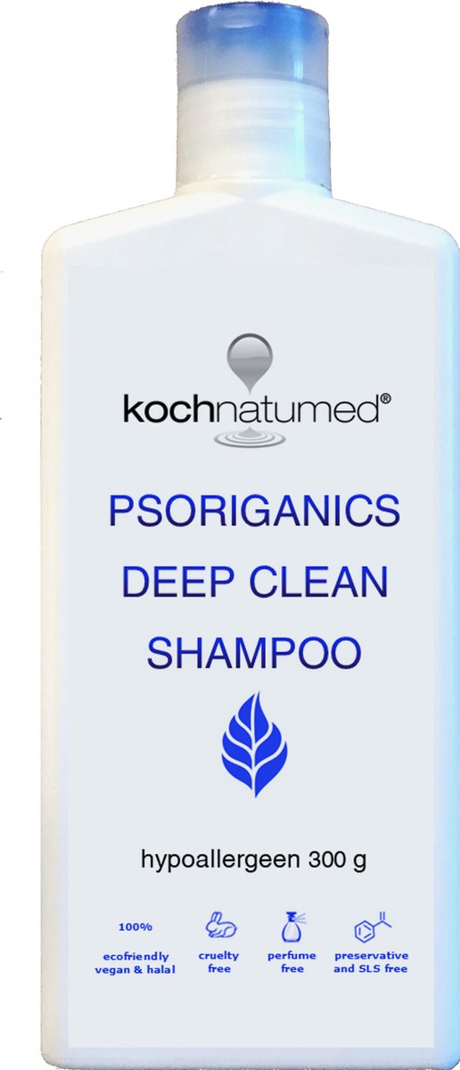 Psoriganics Deep Clean shampoo 300 g - 100% natuurlijk - hypoallergeen - geschikt bij - psoriasis - roos - Seborroïsche dermatitis - deep clean -gevoelige huid - droge huid