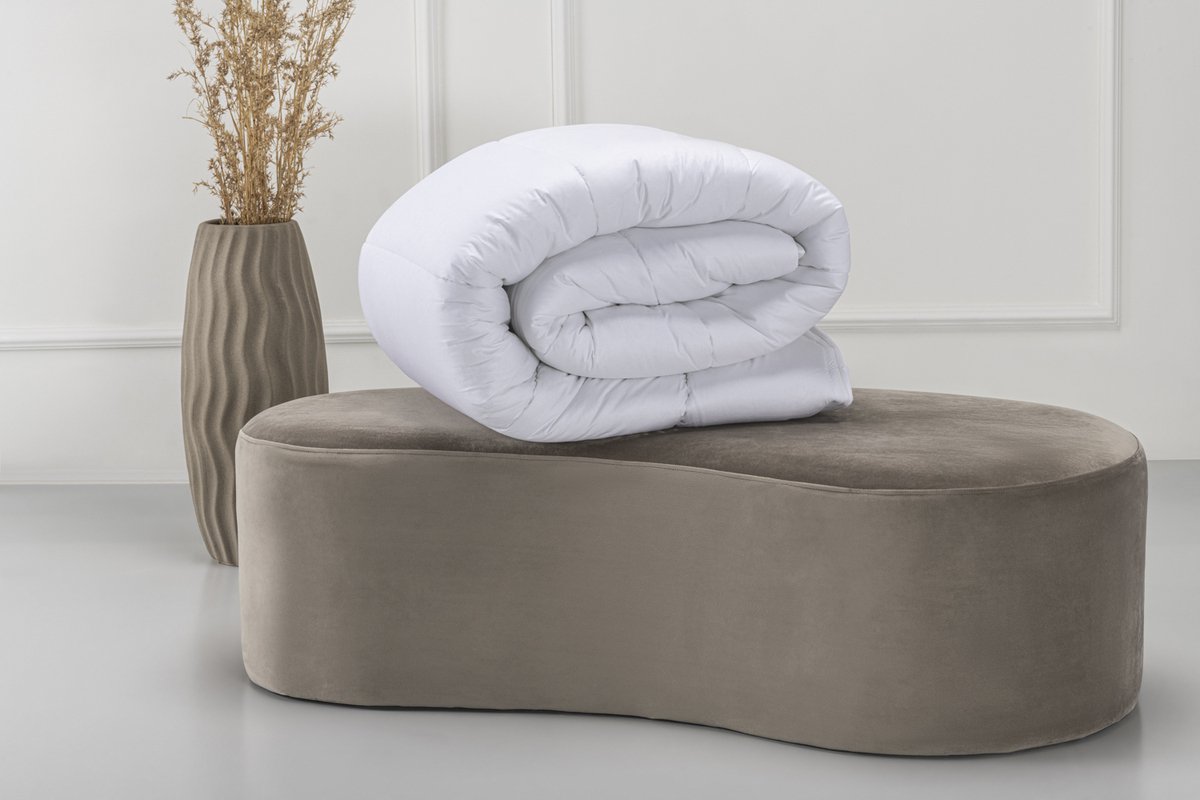 Dekbed met klittenband - 4-seizoenen dekbed - Lits-jumeaux dekbed - Donzen dekbed - 240 x 220 - 90% eendendons - Zomerdekbed & Winterdekbed