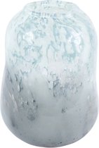 Parlane - Vaas - Tulpenvaas - Vaas voor tulpen of takken - Blauw - Parelmoer - Grijs - Dimple Earth - 28,5 cm