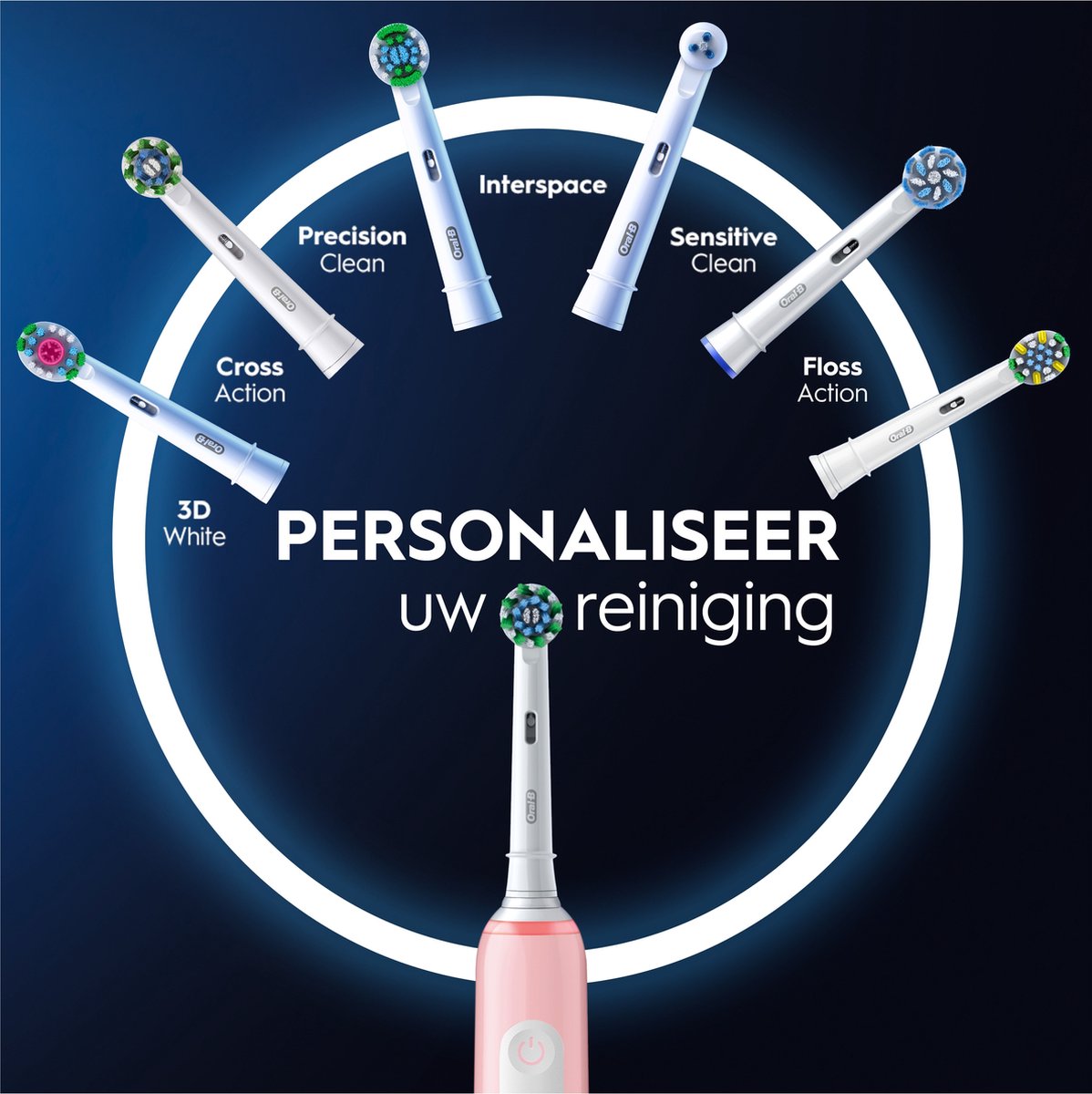 Afbeelding 2 van Oral-B Pro Series 3 - Roze - Elektrische Tandenborstel