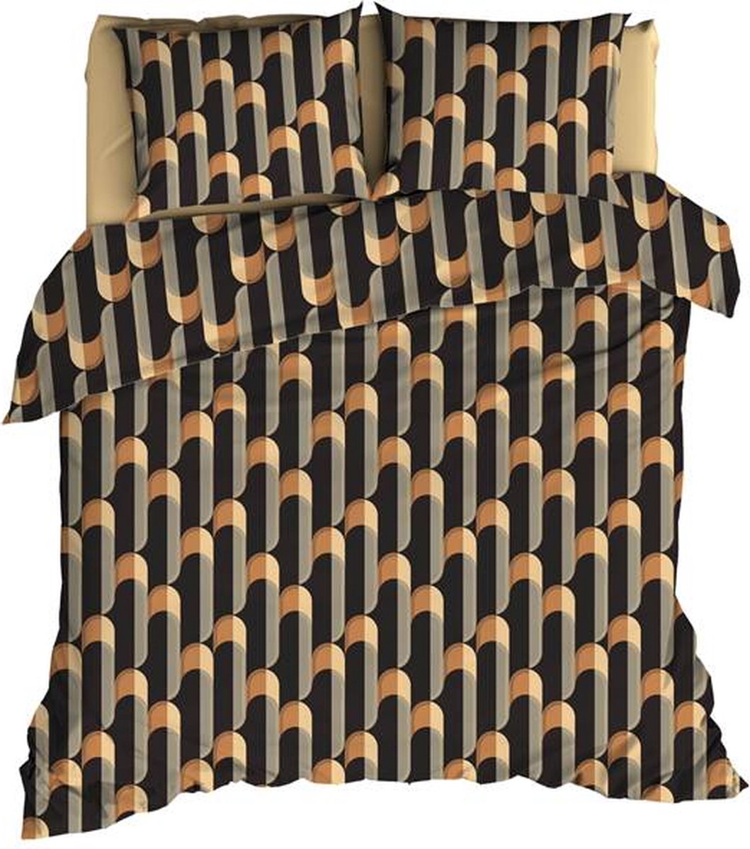 Satin d'Or Cyril Dekbedovertrek - Lits-jumeaux - 240x200/220 cm - Antra/Camel
