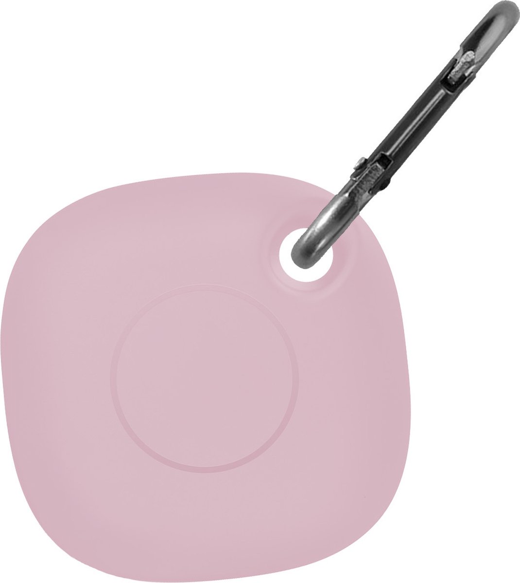 Hoesje Siliconen Geschikt voor Samsung Galaxy SmartTag+ - Sleutelhanger Hoes Geschikt voor Samsung Galaxy SmartTag+ - Roze