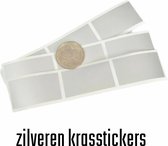 Krasstickers - Zelf krasplaatjes maken - Kraskaart Sticker - Rechthoek - Zilver - 2,3x4,2m - 9 stuks