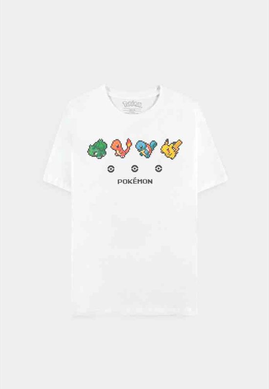 Pokémon - Starters Heren T-shirt - XS - Wit