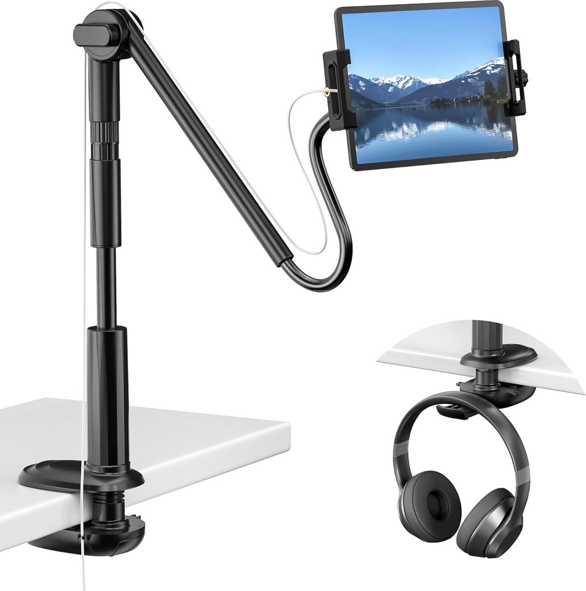 Support flexible 360° col de cygne pour iPhone, Galaxy, Note, GPS.