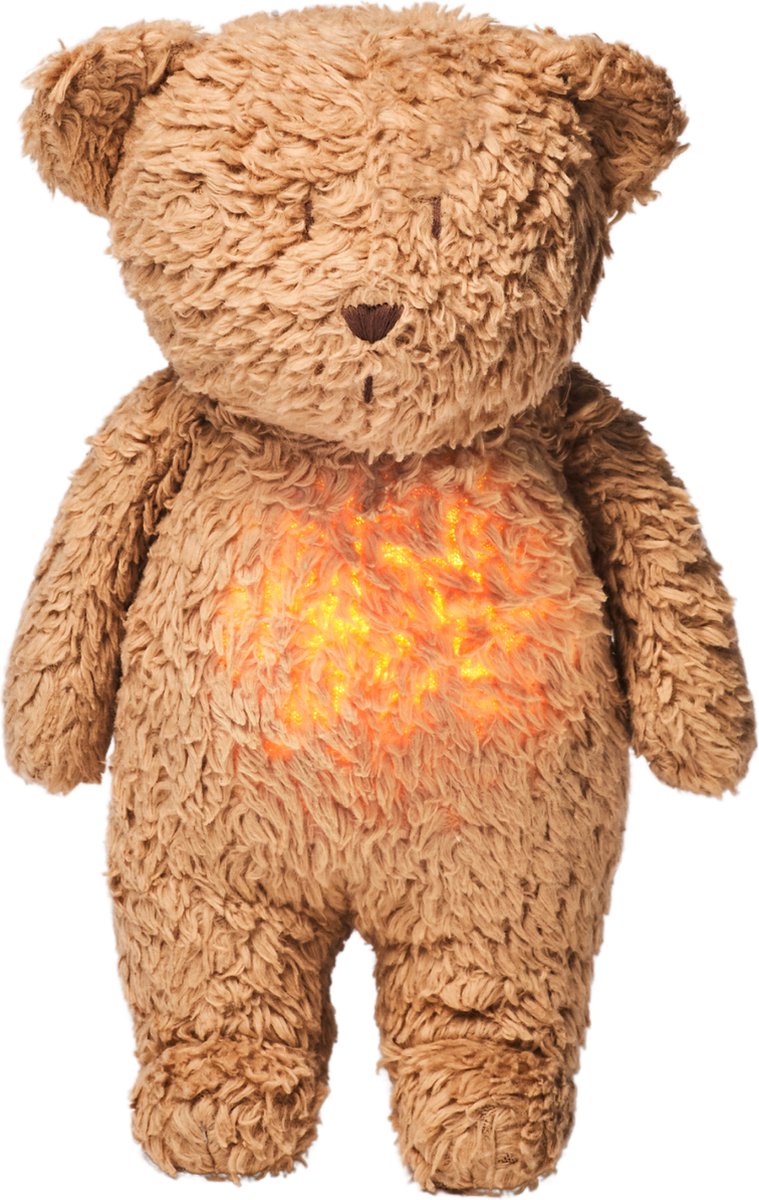 Moonie Knuffel Humming Bear Cappuccino - Met licht en geluid - USB oplaadbaar — afbeelding 10