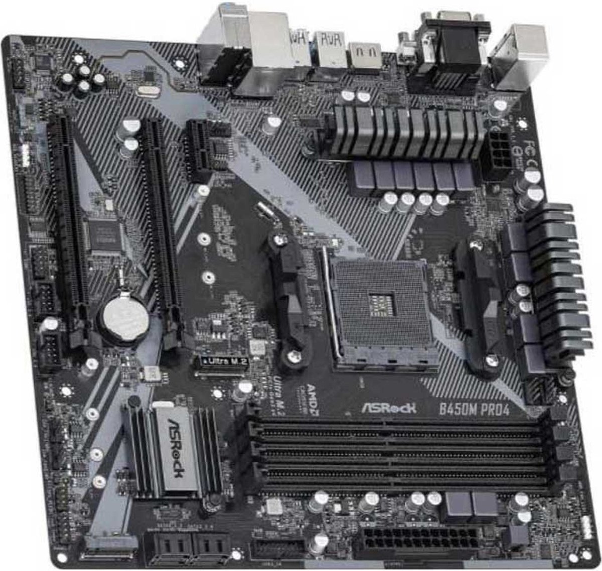 Asrock B450M Pro4 R2.0 Motherboard - AMD B450 Socket AM4