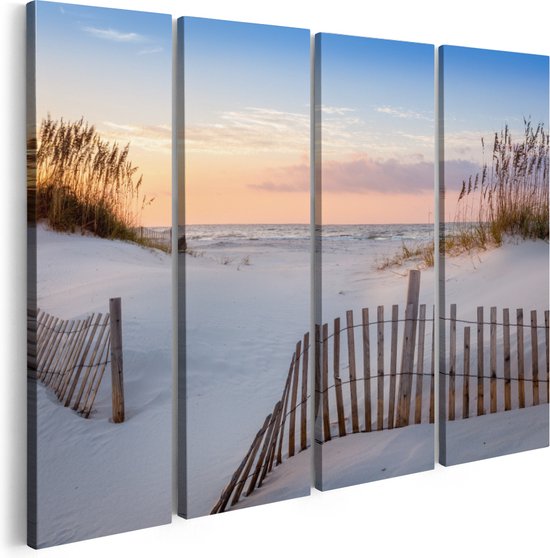 Artaza Peinture sur Toile Quadriptyque Plage et Mer - 160x120 - Groot - Photo sur Toile - Impression sur Toile