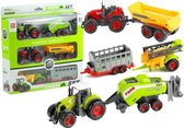Landbouwvoertuig - traktor - voor kinderen - geel- Farm set - 6 delig