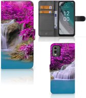 Wallet Bookcase Geschikt voor Nokia C32 Telefoonhoesje Waterval