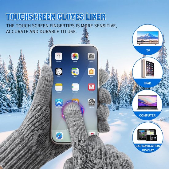 USB Verwarmde Handschoenen Voor Mannen En Vrouwen, Touchscreen Gebreide Winterhandschoenen Met Dubbelzijdige Verwarming De Handen 3 Instelbare Temperatuurniveaus 1627884412